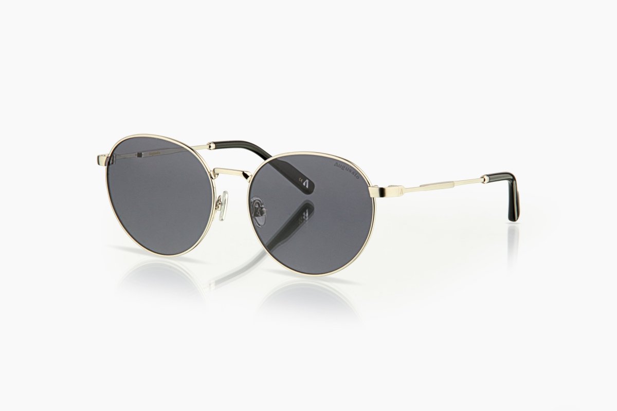 Augussto Aurelius Argent ⁄ Glacier | Silver Round Sunglasses - Augussto