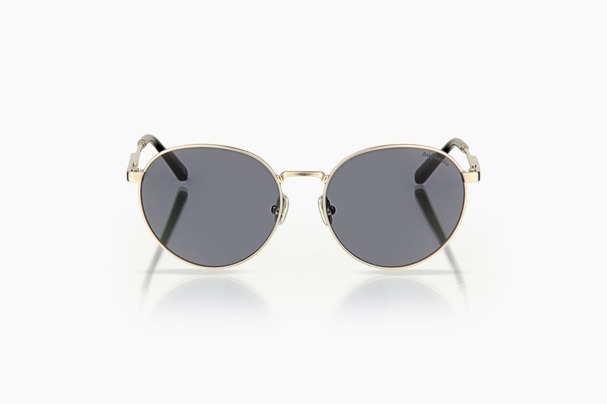 Augussto Aurelius Argent ⁄ Glacier | Silver Round Sunglasses - Augussto