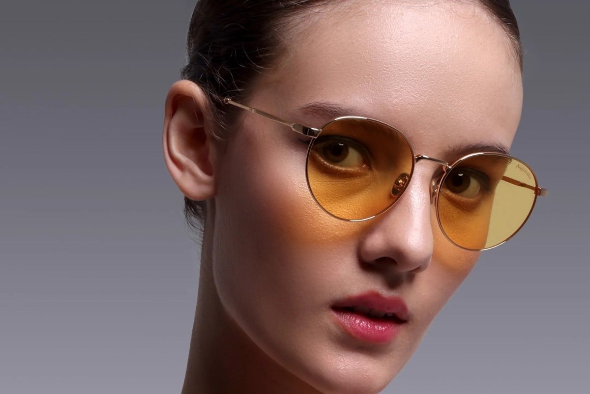 Augussto Aurelius Aurum ⁄ Sunburst | Gold Round Sunglasses - Augussto