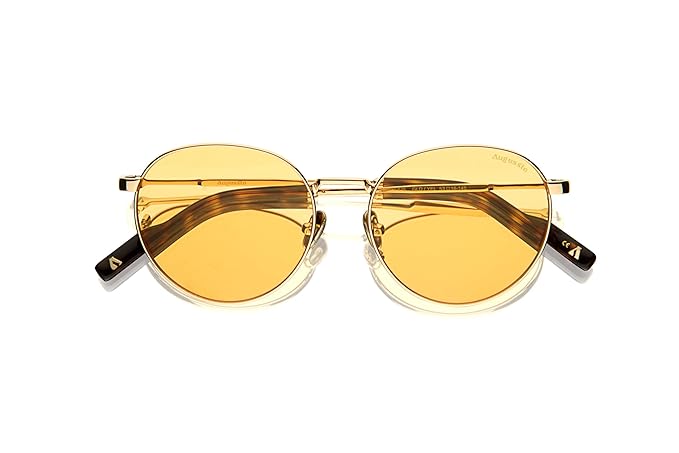 Augussto Aurelius Aurum ⁄ Sunburst | Gold Round Sunglasses - Augussto