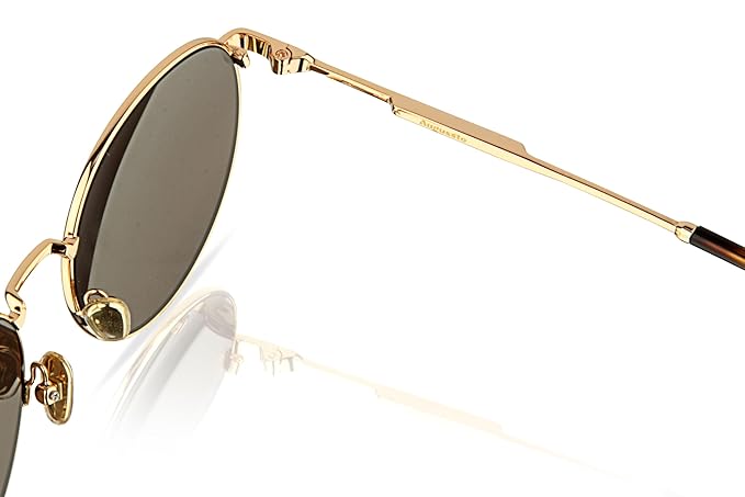Augussto Aurelius Aurum ⁄ Umber | Gold Round Sunglasses - Augussto