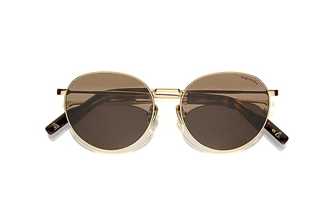 Augussto Aurelius Aurum ⁄ Umber | Gold Round Sunglasses - Augussto
