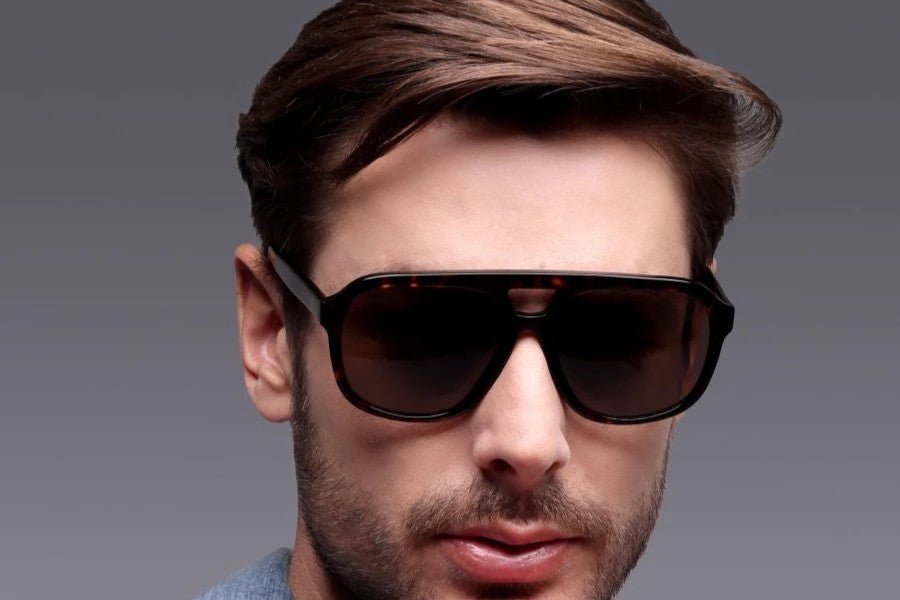 Augussto Caesar Havana ⁄ Sienna | Havana Square Sunglasses - Augussto