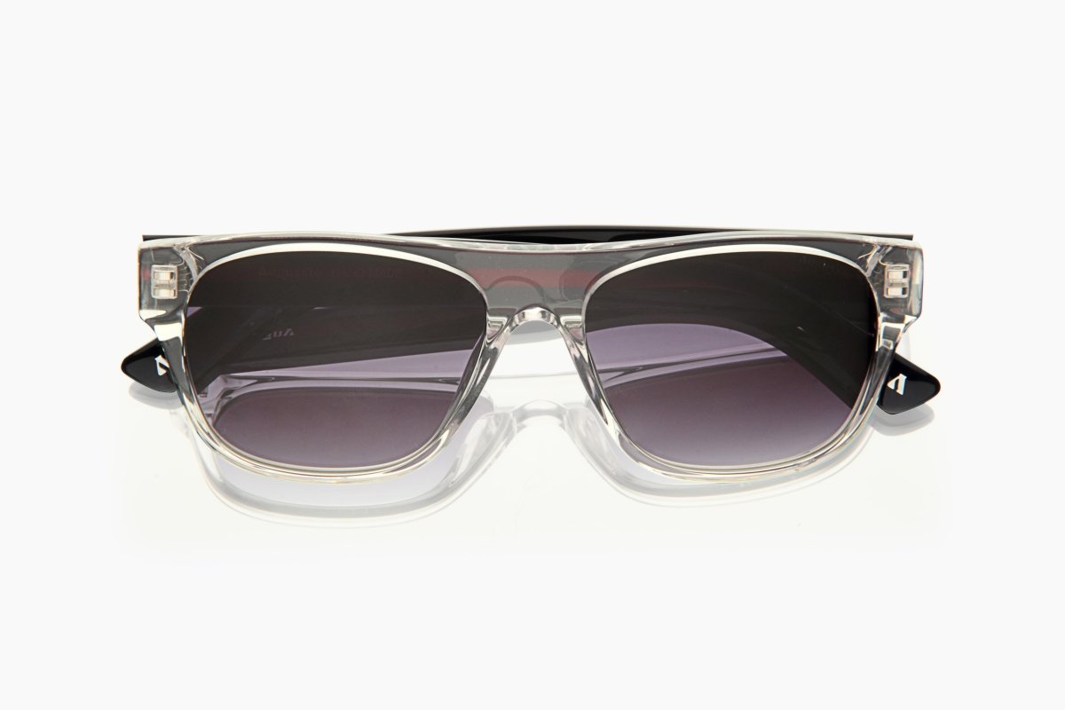 Augussto Imperia Crystal ⁄ Sapphire | Italian - Acetate Square Sunglasses - Augussto