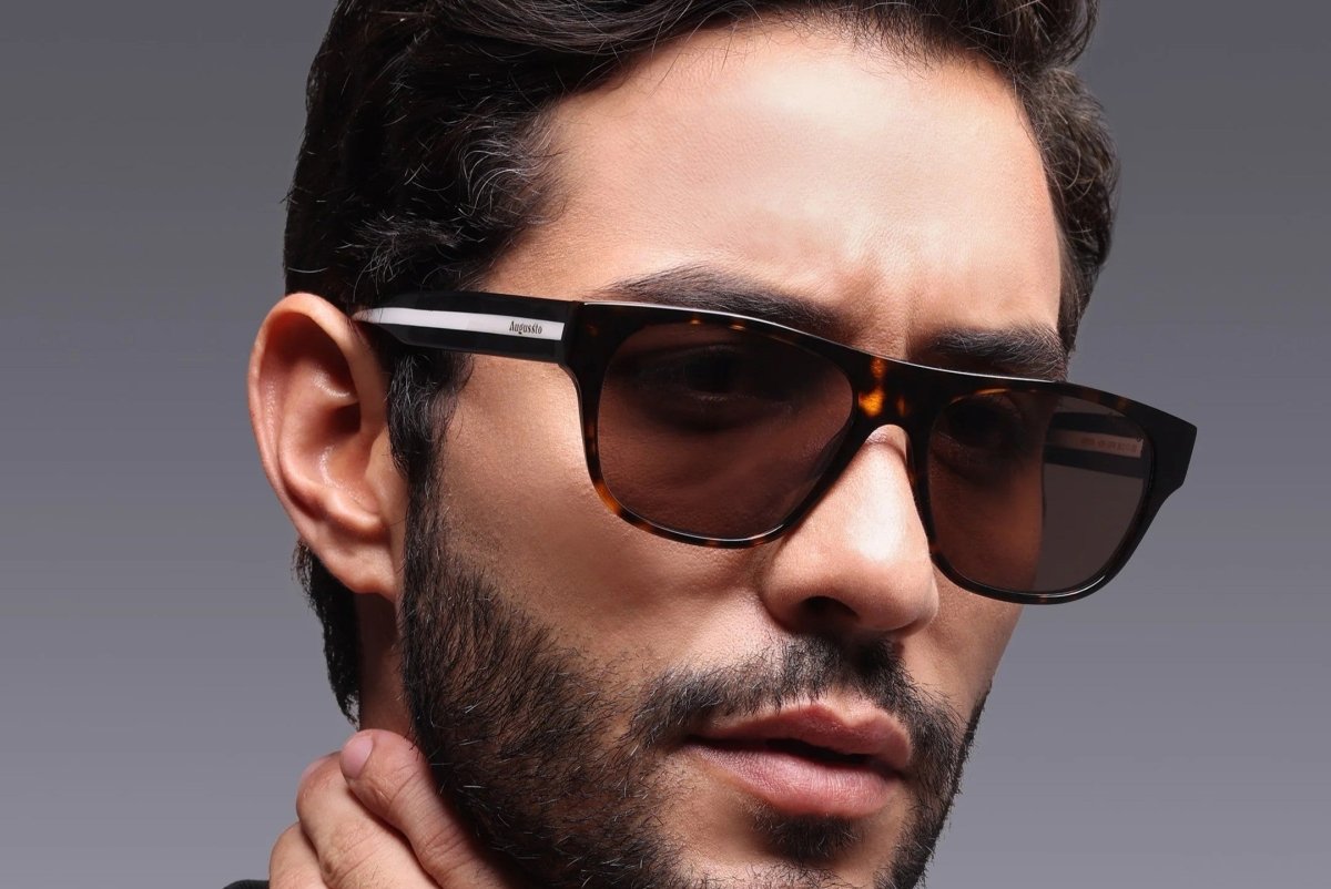 Augussto Imperia Havana ⁄ Ivory | Italian - Acetate Square Sunglasses - Augussto