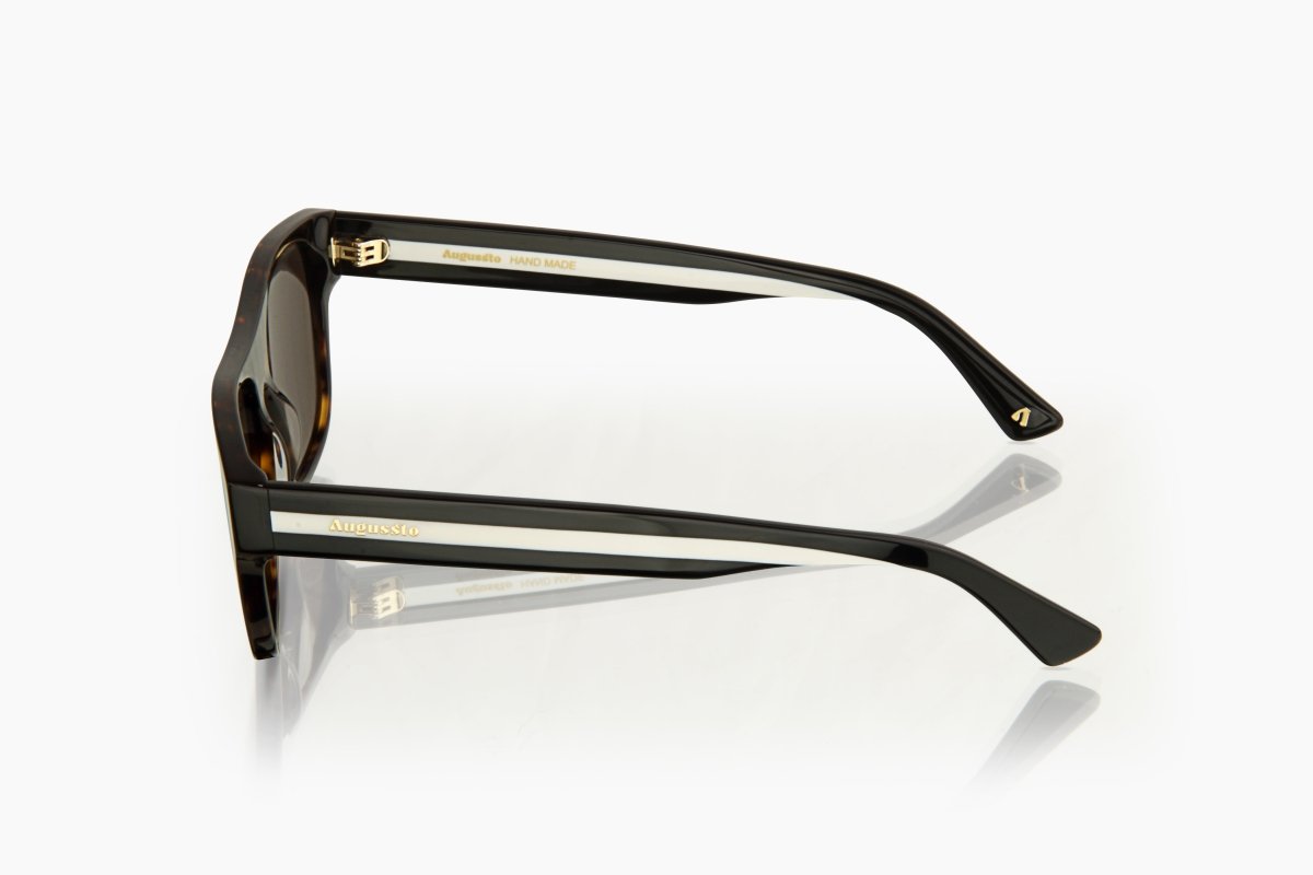 Augussto Imperia Havana ⁄ Ivory | Italian - Acetate Square Sunglasses - Augussto