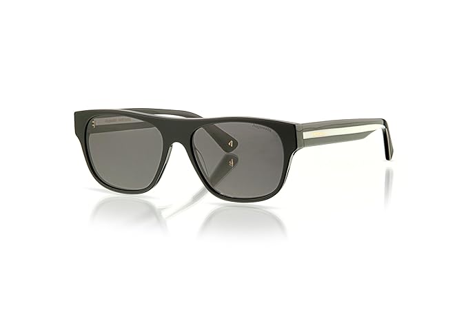 Augussto Imperia Raven ⁄ Ivory | Italian - Acetate Square Sunglasses - Augussto