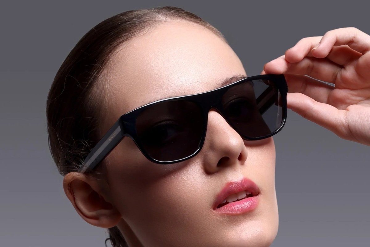 Augussto Imperia Raven ⁄ Ivory | Italian - Acetate Square Sunglasses - Augussto