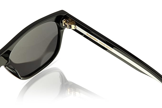 Augussto Imperia Raven ⁄ Ivory | Italian - Acetate Square Sunglasses - Augussto