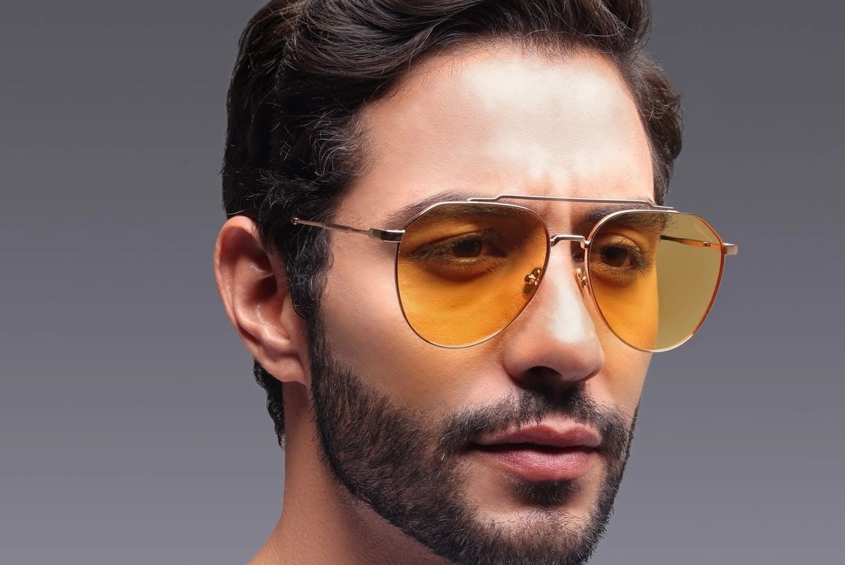 Augussto Magnus Aurum ⁄ Sunset | Metal Pilot Sunglasses - Augussto