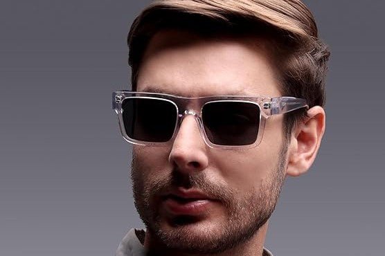 Augussto Majeste Crystal ⁄ Eclipse | Transparent Rectangle Sunglasses - Augussto