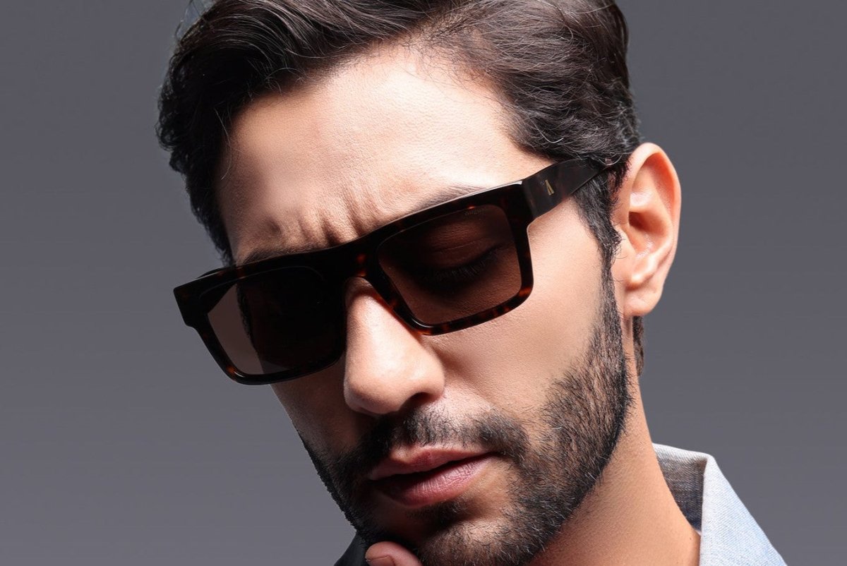 Augussto Majeste Havana ⁄ Umber | Warm Havana Rectangle Sunglasses - Augussto