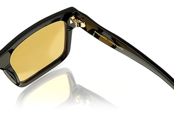 Augussto Majeste Noirc / Amber | Black Rectangle Sunglasses - Augussto