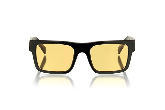Augussto Majeste Noirc / Amber | Black Rectangle Sunglasses - Augussto