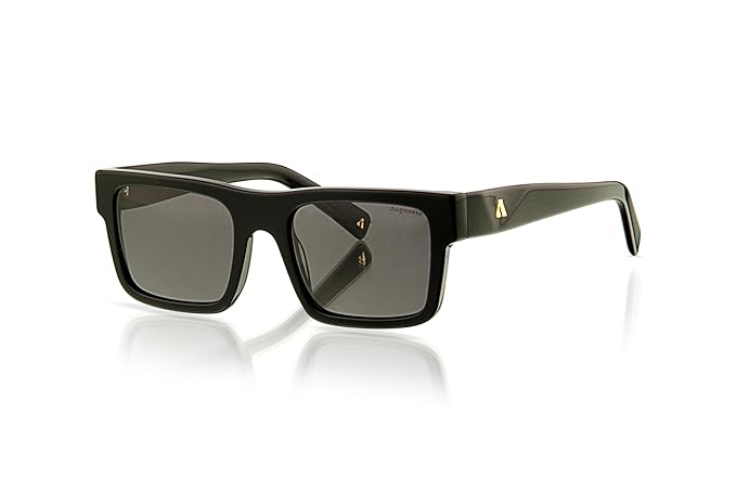 Augussto Majeste Obsidian / Graphite | Italian - Acetate Rectangle Sunglasses - Augussto