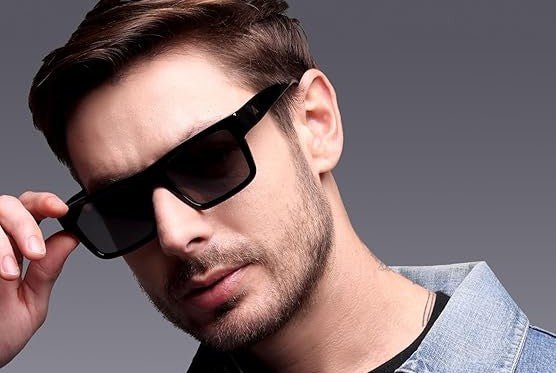 Augussto Majeste Obsidian / Graphite | Italian - Acetate Rectangle Sunglasses - Augussto