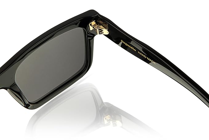 Augussto Majeste Obsidian / Graphite | Italian - Acetate Rectangle Sunglasses - Augussto