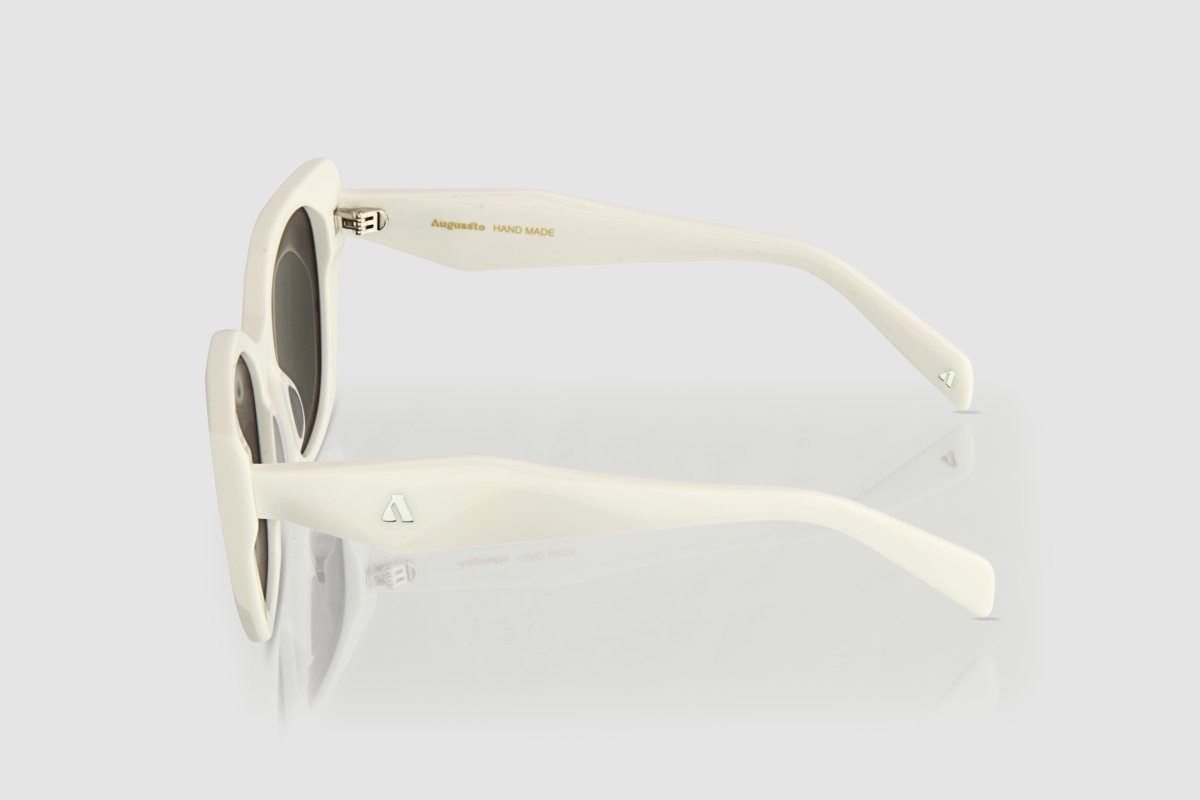 Augussto Regalia Ivory | Italian - Acetate Cat - Eye Sunglasses - Augussto