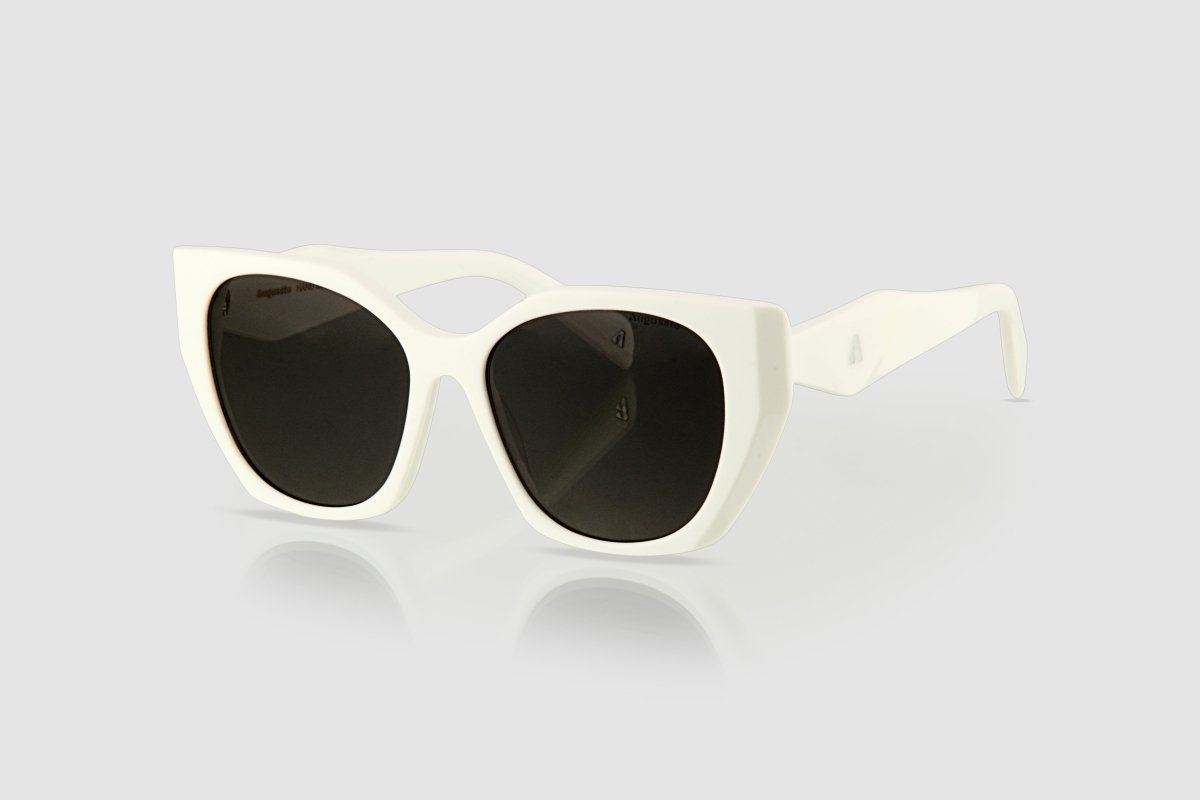Augussto Regalia Ivory | Italian - Acetate Cat - Eye Sunglasses - Augussto