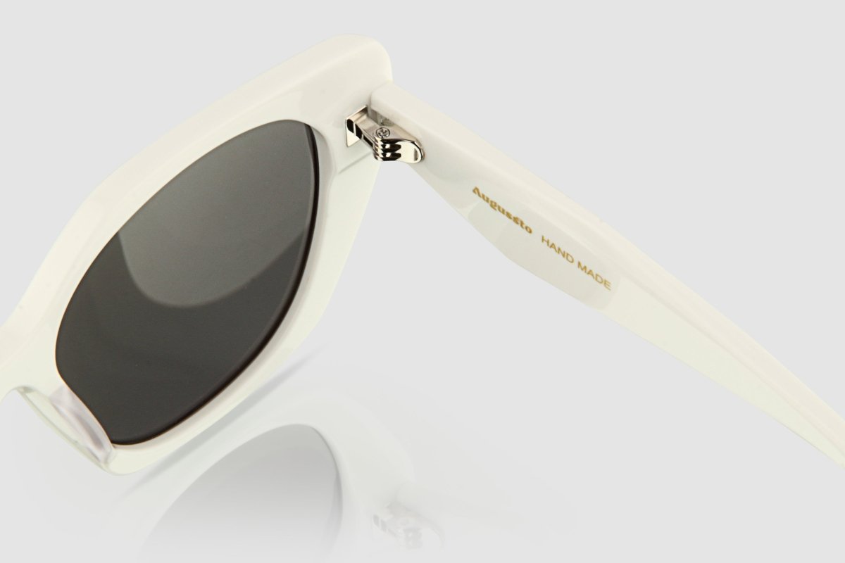 Augussto Regalia Ivory | Italian - Acetate Cat - Eye Sunglasses - Augussto