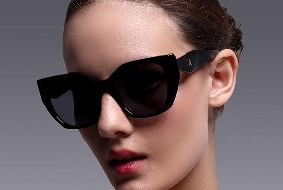 Augussto Regalia Onyx ⁄ Shadow | Italian - Acetate Cat - Eye Sunglasses for Women - Augussto