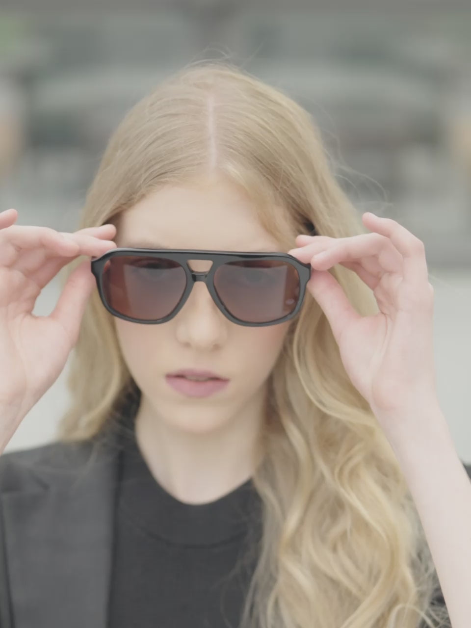 Augussto Caesar Obsidian-Graphite | Black Square Sunglasses