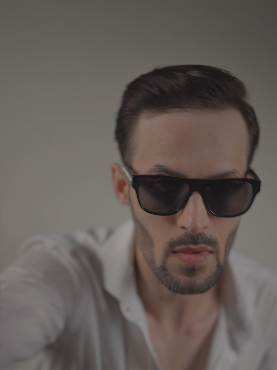 Augussto Imperia Raven-Ivory | Italian-Acetate Square Sunglasses