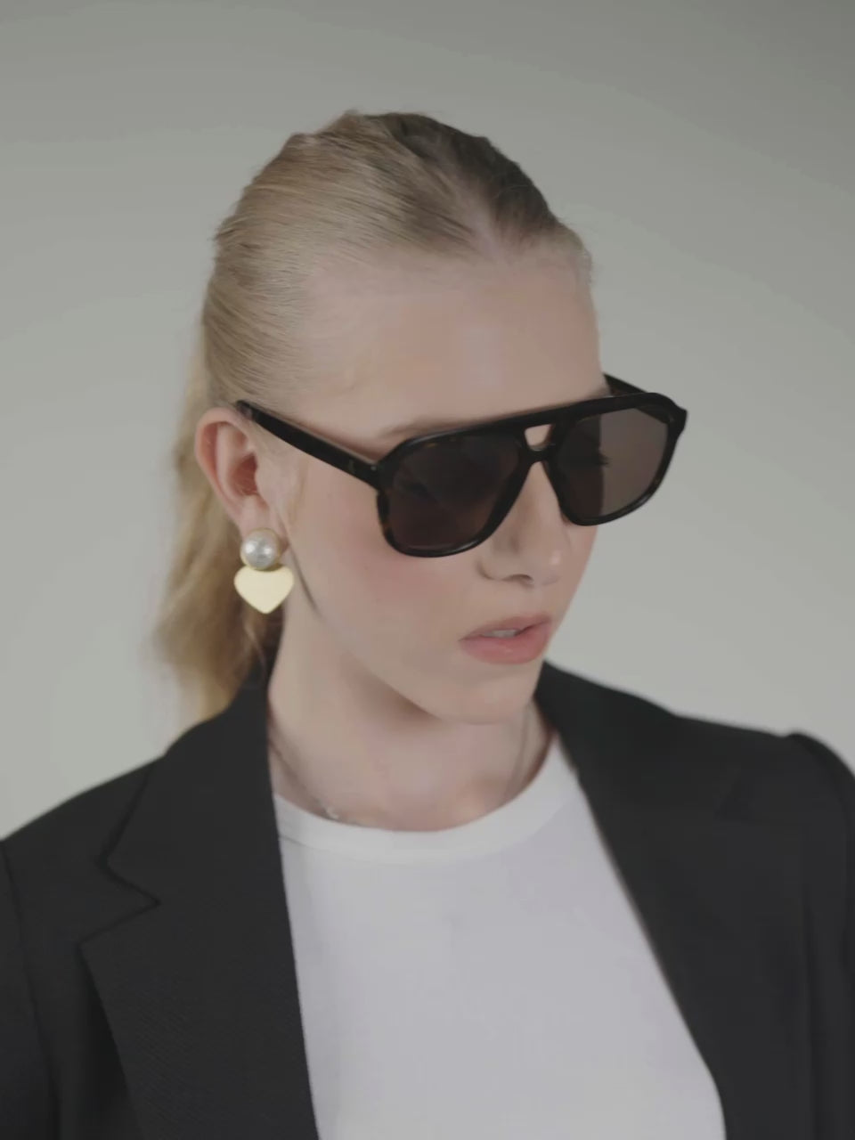 Augussto Caesar Navy-Ashen Grey | Deep-Blue Square Sunglasses