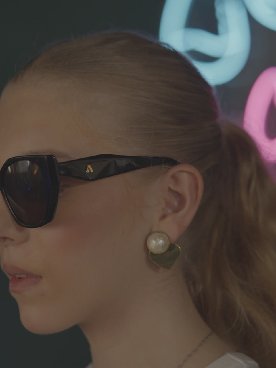 Augussto Regalia Onyx-Shadow | Italian-Acetate Cat-Eye Sunglasses for Women